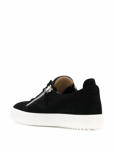 Shop Giuseppe Zanotti Design Men's Black Leather Sneakers