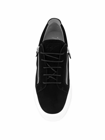 Shop Giuseppe Zanotti Design Men's Black Leather Sneakers