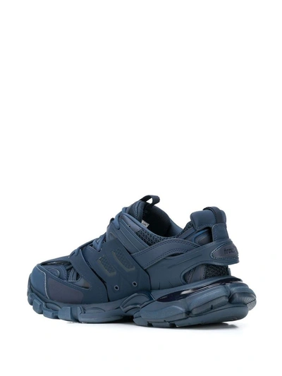 Shop Balenciaga Men's Blue Polyester Sneakers