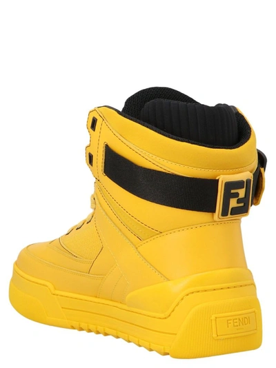 Shop Fendi Men's Yellow Sneakers