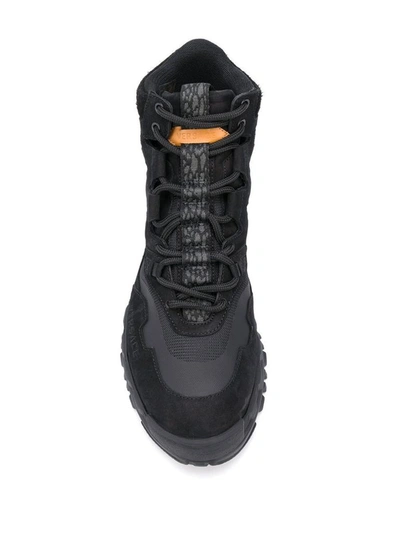 Shop Versace Men's Black Leather Ankle Boots