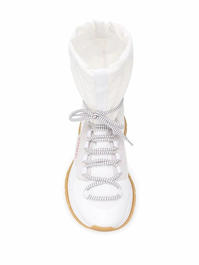 Shop Givenchy Men's White Polyester Hi Top Sneakers