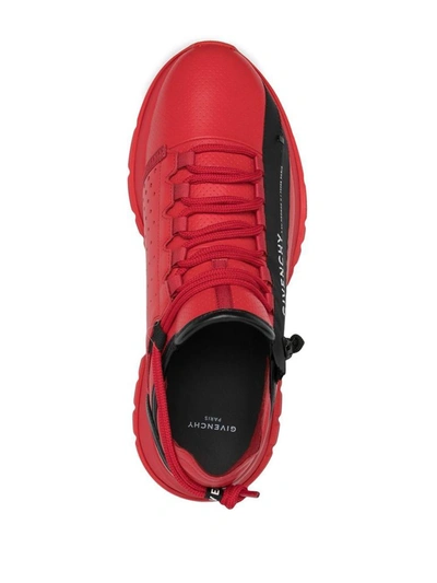 Shop Givenchy Men's Red Leather Sneakers