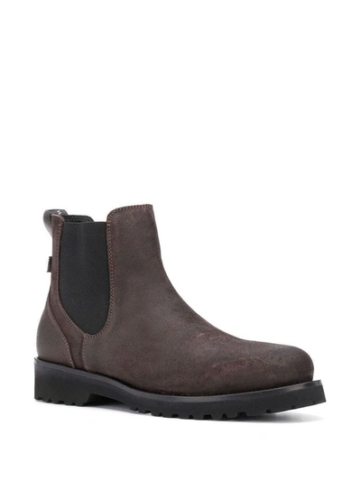 Shop Woolrich Men's Brown Leather Ankle Boots