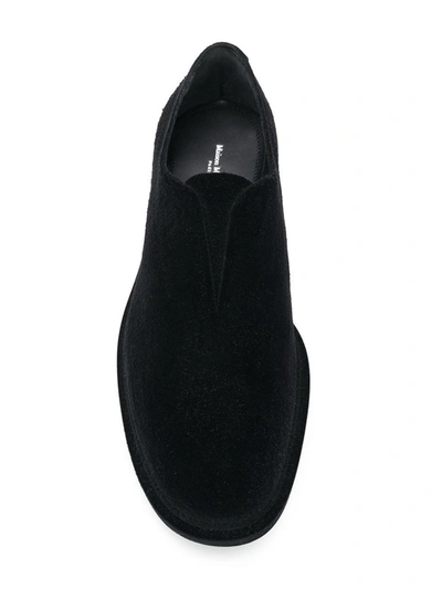 Shop Maison Margiela Men's Black Leather Loafers