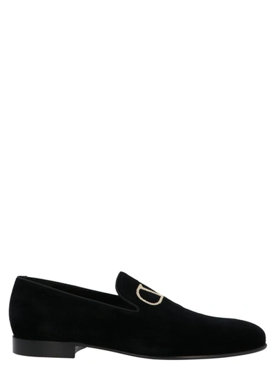 Shop Valentino Garavani Men's Black Loafers