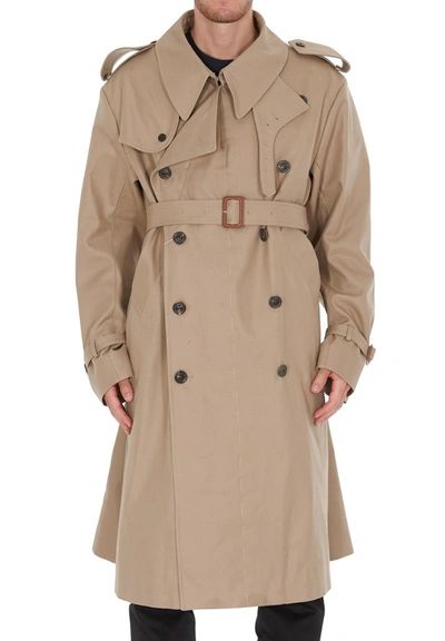 Shop Maison Margiela Trench Coat In Beige