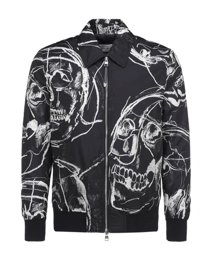 Shop Alexander Mcqueen Skull Print Jacket In Black