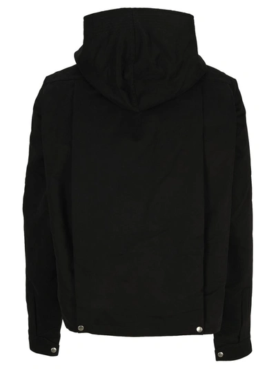 Shop Rick Owens Drkshdw Hooded Zipped Jacket In Black