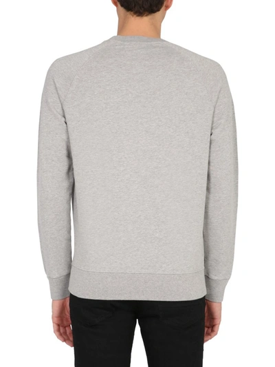 Shop Maison Kitsuné Handwriting Sweatshirt In Grey