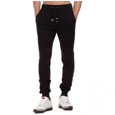 Shop Balmain Embossed Logo Sweatpants In Black