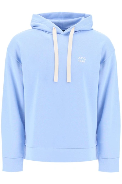 Shop A.p.c. Jason Hoodie In Blue