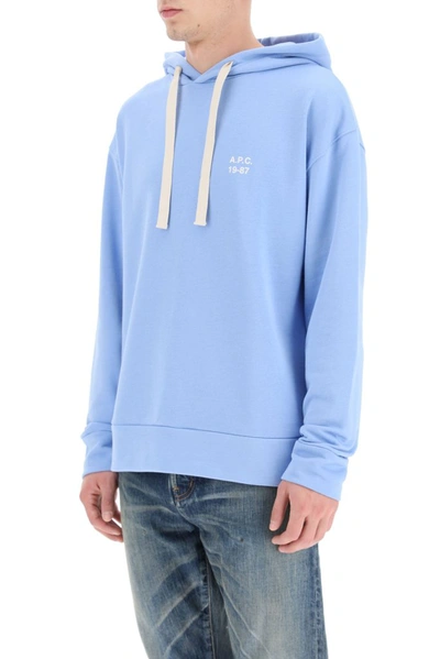 Shop A.p.c. Jason Hoodie In Blue