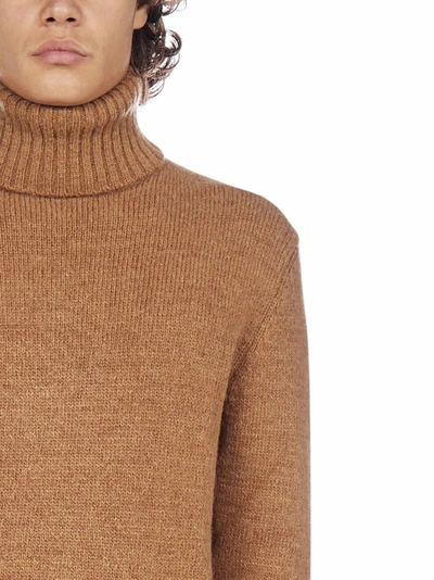 Shop Ami Alexandre Mattiussi Ami Turtleneck Knit Jumper In Brown