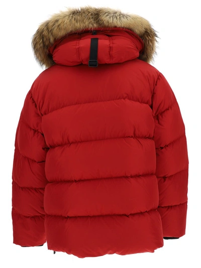 Shop Dsquared2 Hooded Down Jacket In Red