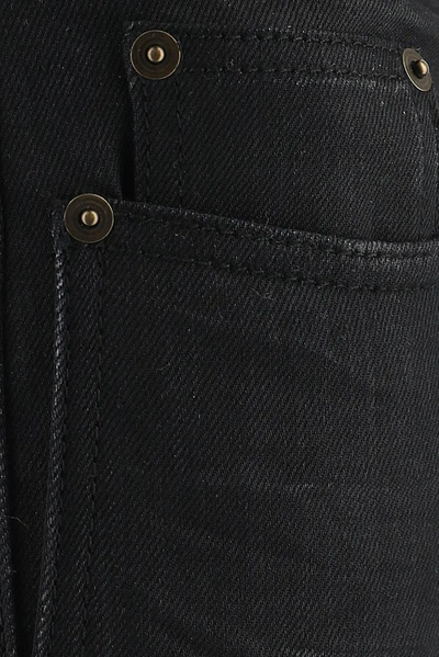 Shop Saint Laurent Skinny Denim Jeans In Black