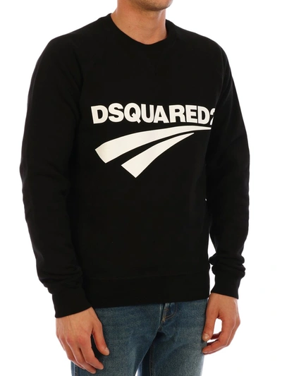 Shop Dsquared2 Flash Logo Crewneck Sweatshirt In Black