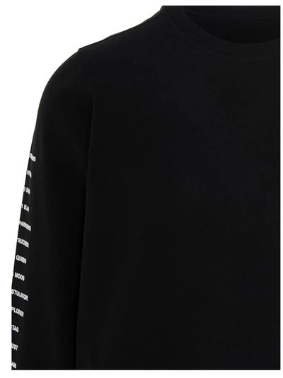 Shop Rick Owens Drkshdw Contrasting Text Print Sweatshirt In Black