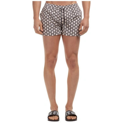 Shop Balmain Logo Monogram Swimming Shorts In Multi