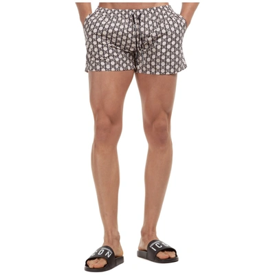 Shop Balmain Logo Monogram Swimming Shorts In Multi