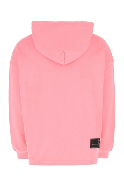 Shop We11 Done We11done Logo Printed Oversized Hoodie In Pink