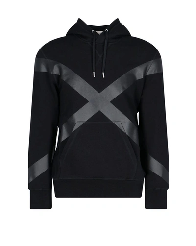 Shop Alexander Mcqueen Cross Detail Hoodie In Black