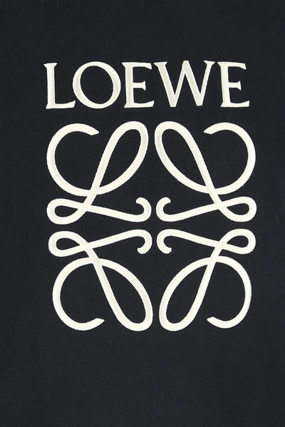 Shop Loewe Logo Embroidered Sweatshirt In Blue