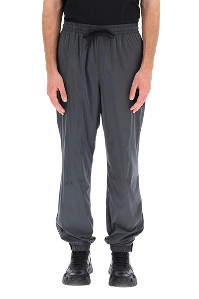 Shop Msgm Drawstring Track Pants In Black