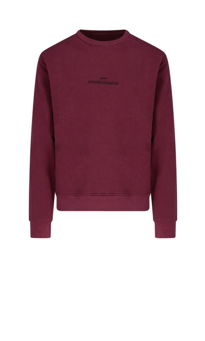 Shop Maison Margiela Crewneck Sweatshirt In Red