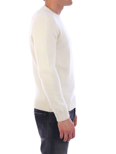 Shop Saint Laurent Crewneck Knitted Jumper In White