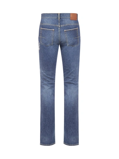 Shop Dior Homme X Shawn Stussy Slim Fit Jeans In Blue