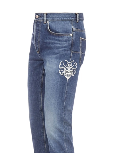 Shop Dior Homme X Shawn Stussy Slim Fit Jeans In Blue