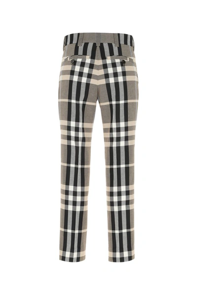 Shop Burberry Checked Tailored Trousers In Multi