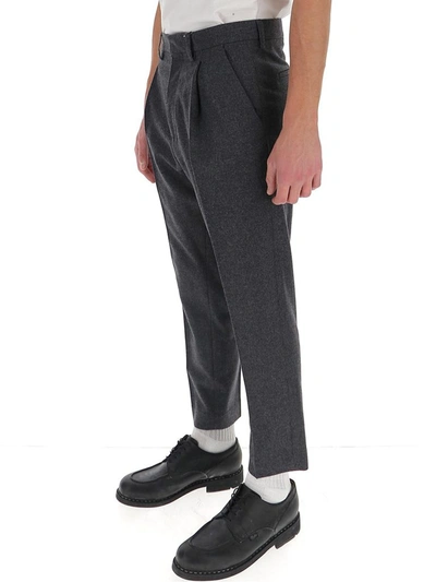 Shop Ann Demeulemeester Straight Leg Trousers In Grey