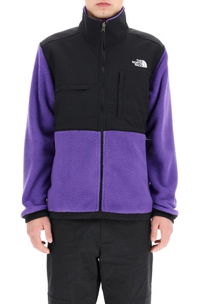 Shop The North Face Denali 2 Logo Fleece Jacket In Purple