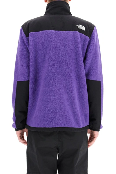 Shop The North Face Denali 2 Logo Fleece Jacket In Purple