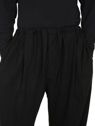 Shop Lemaire Wide Leg Trousers In Black