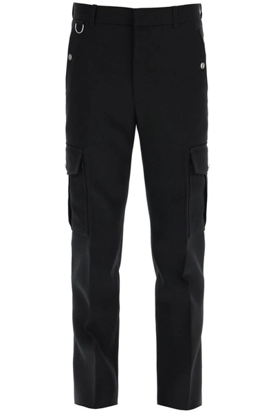 Shop Alexander Mcqueen Military Trousers In Black