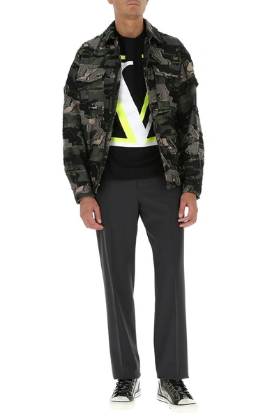 Shop Valentino Camouflage Fil Coupé Blouson Jacket In Multi