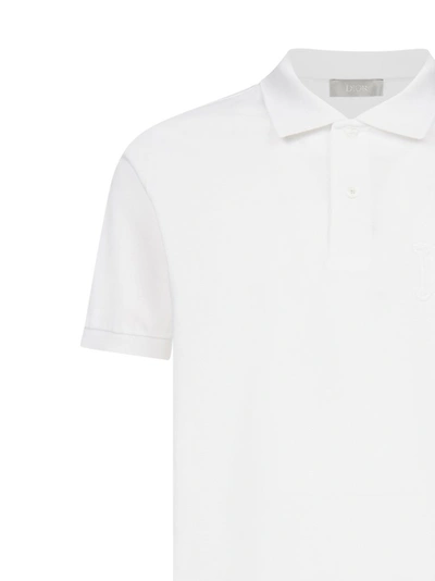 Shop Dior Homme X Shawn Stussy Logo Patch Polo Shirt In White