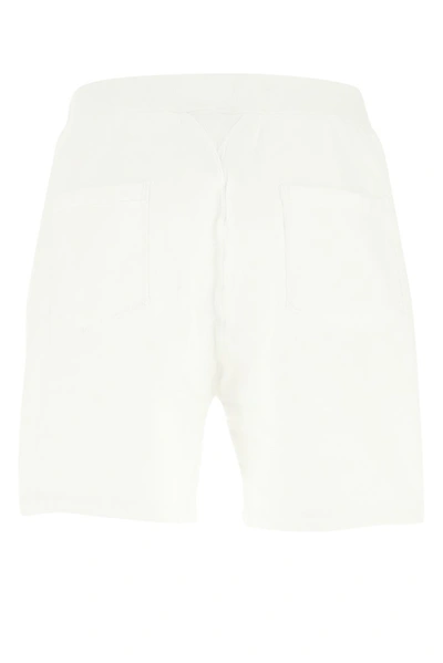 Shop Dsquared2 Logo Print Bermuda Shorts In White