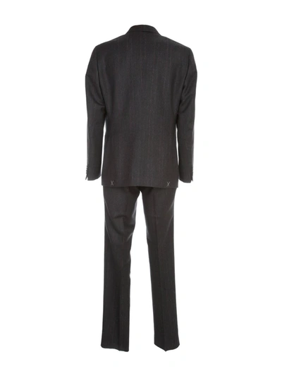 Shop Etro Striped Deconstructed Tailored Suit In Multi