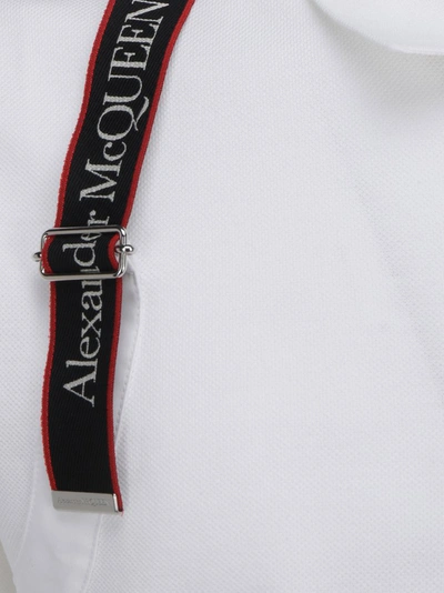 Shop Alexander Mcqueen Logo Harness Polo Shirt In White