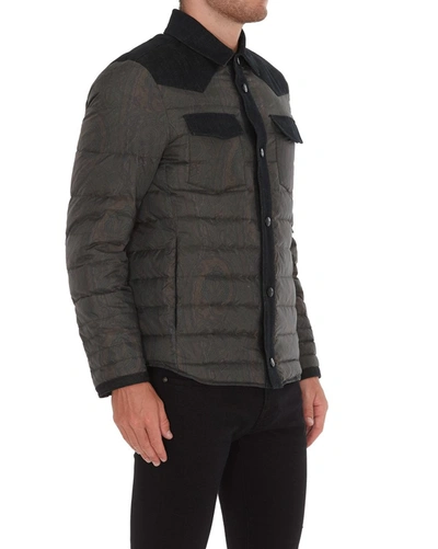 Shop Etro Paisley Patterned Padded Jacket In Multi