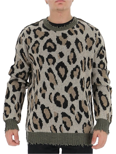 Shop R13 Printed Crewneck Sweater In Multi