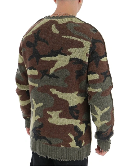 Shop R13 Printed Crewneck Sweater In Multi