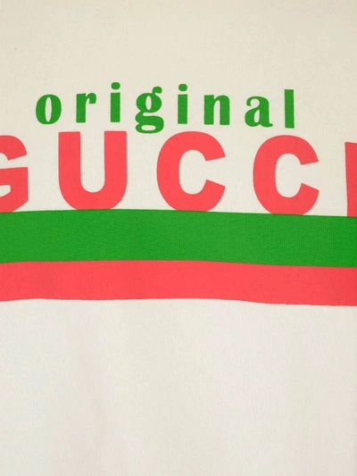 Shop Gucci Original Print Sweatshirt In White