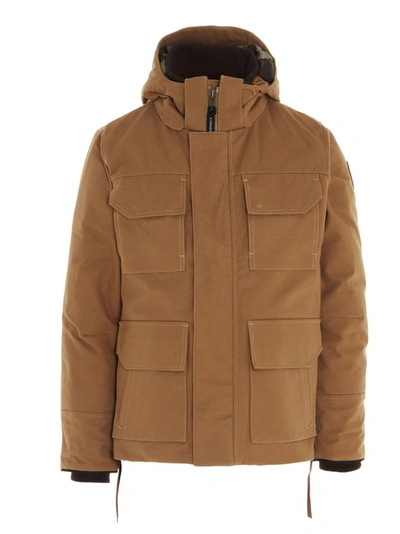 Shop Junya Watanabe Man X Canada Goose Hooded Padded Parka In Brown