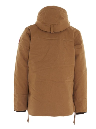 Shop Junya Watanabe Man X Canada Goose Hooded Padded Parka In Brown