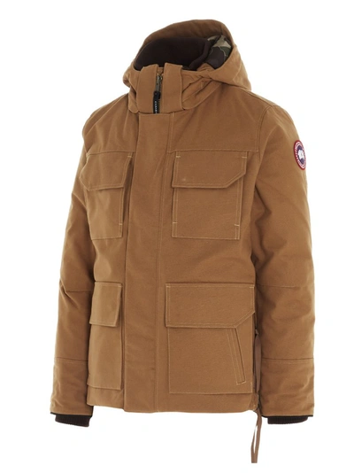 Shop Junya Watanabe Man X Canada Goose Hooded Padded Parka In Brown